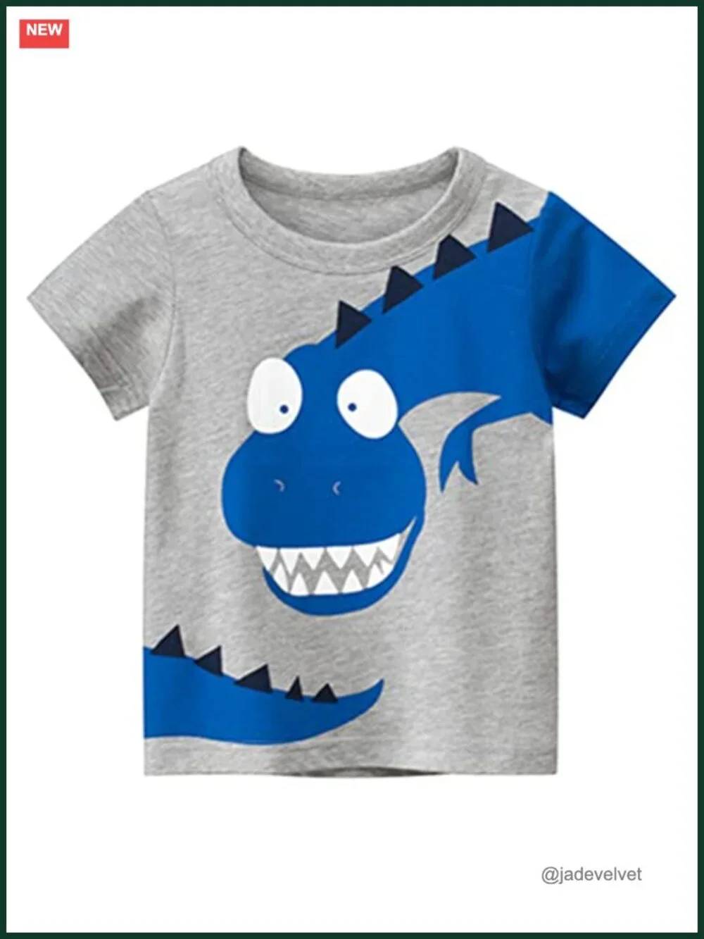 4 Pack Toddler Boys Dinosaur Shark Truck Graphic Tees Short Sleeve T-Shirts